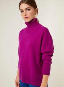 Pull col roulé à fentes en cachemire - Adena 7890 ultraviolet - 17 Violet