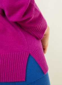 Turtleneck sweater with cashmere slits - Adena