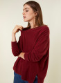 Loose sweater with V-neck slits in cashmere - Alienor