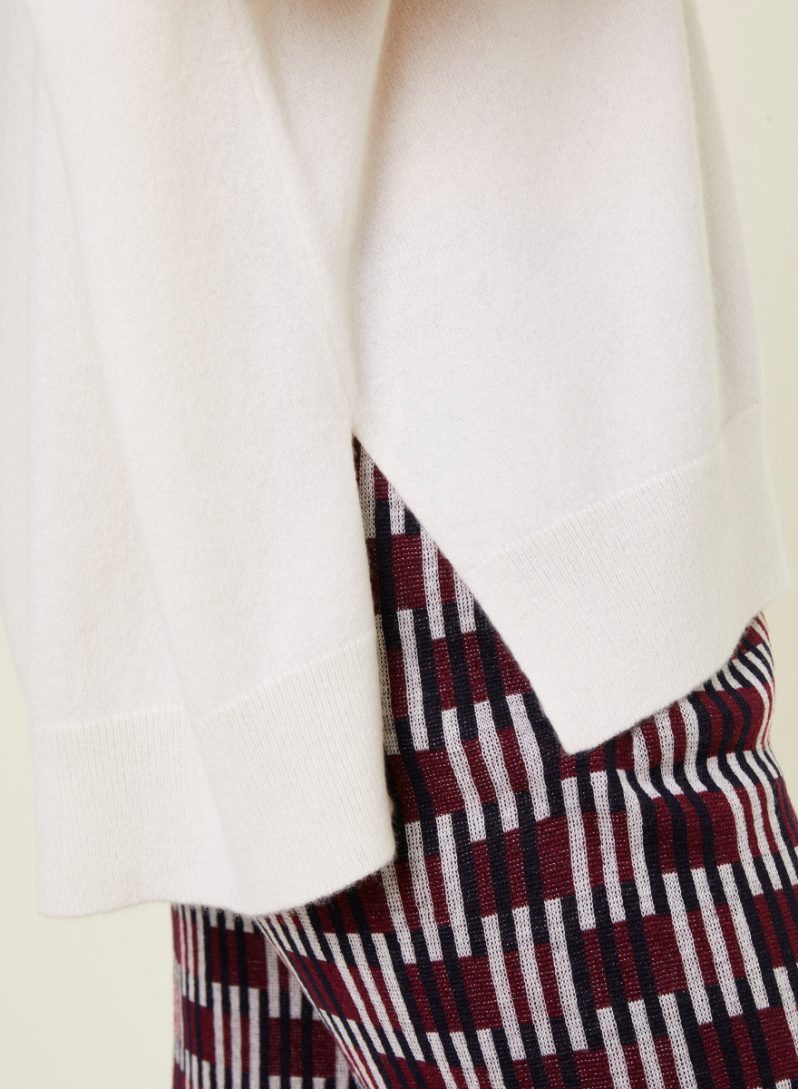 Pull ample à fentes col V en cachemire - Alienor