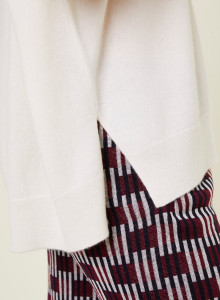 Loose sweater with V-neck slits in cashmere - Alienor