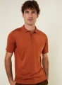 Polo manches courtes en Fil Lumière Vadim 0301 bignone - 92 Rouille
