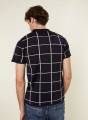 Polo homme carreaux Fil Lumière Marin 6140 marine - 05 Bleu marine