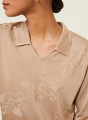 Polo Fil Lumière manches coudes à motifs - Emy 4885 speculos - 13 Beige moyen