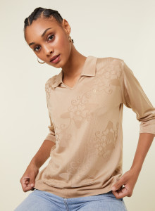 Fil Lumière polo shirt with elbow patches - Emy