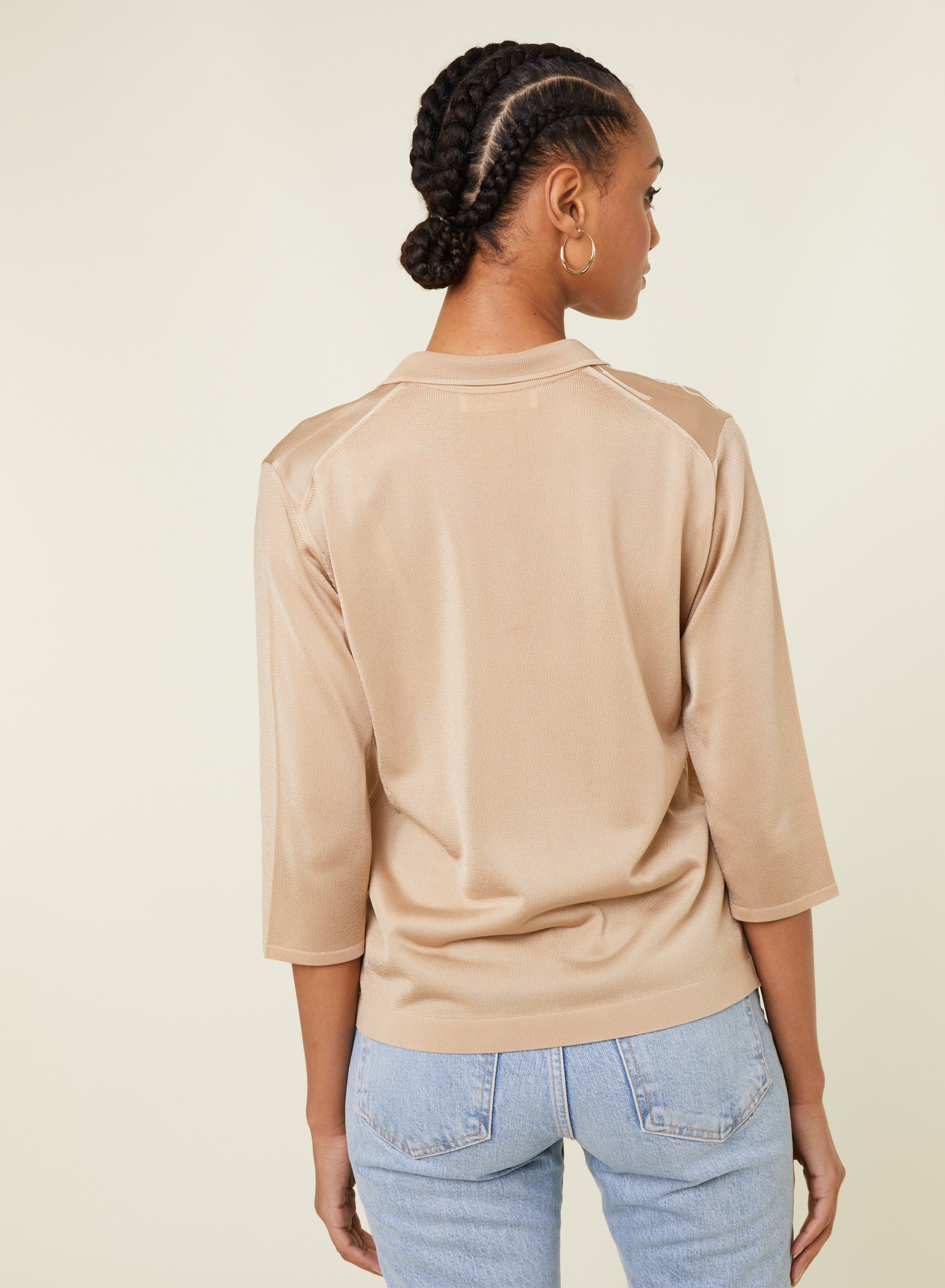 Fil Lumière polo shirt with elbow patches - Emy
