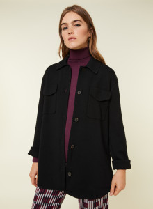 Button-down jacket with merino wool pockets - Giselle