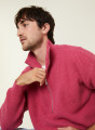 Pull col camionneur maille perlée en cachemire et laine recyclés - French