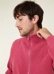 Recycled Wool and Cashmere Beaded Trucker Neck Sweater - English