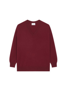 Loose sweater with V-neck slits in cashmere - Alienor