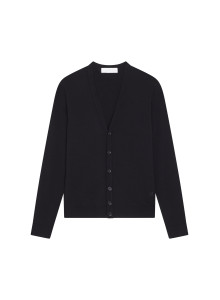 Buttoned vest with logo in merino wool - Etienne