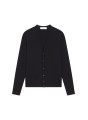 Gilet boutonné avec logo en laine mérinos - Etienne 7850 foret - 83 Kaki