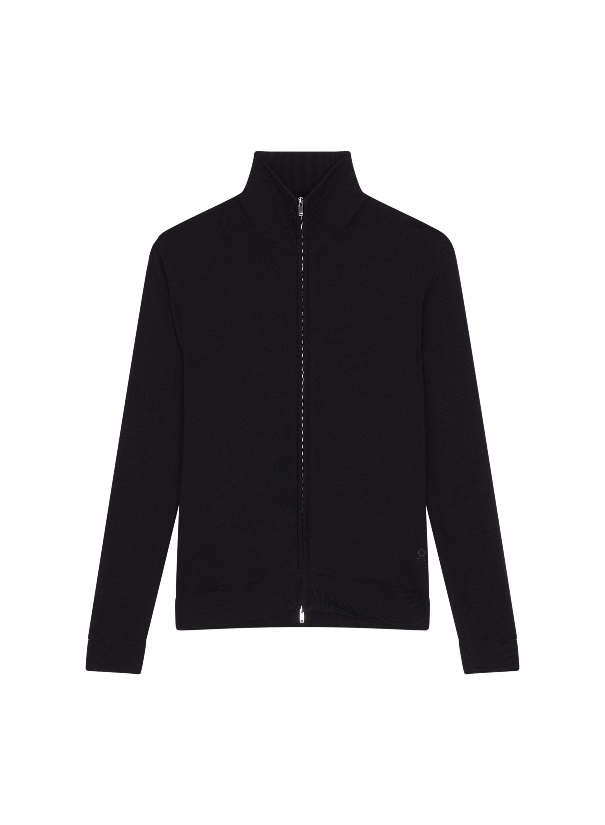 Zipped vest with logo in merino wool - Estian