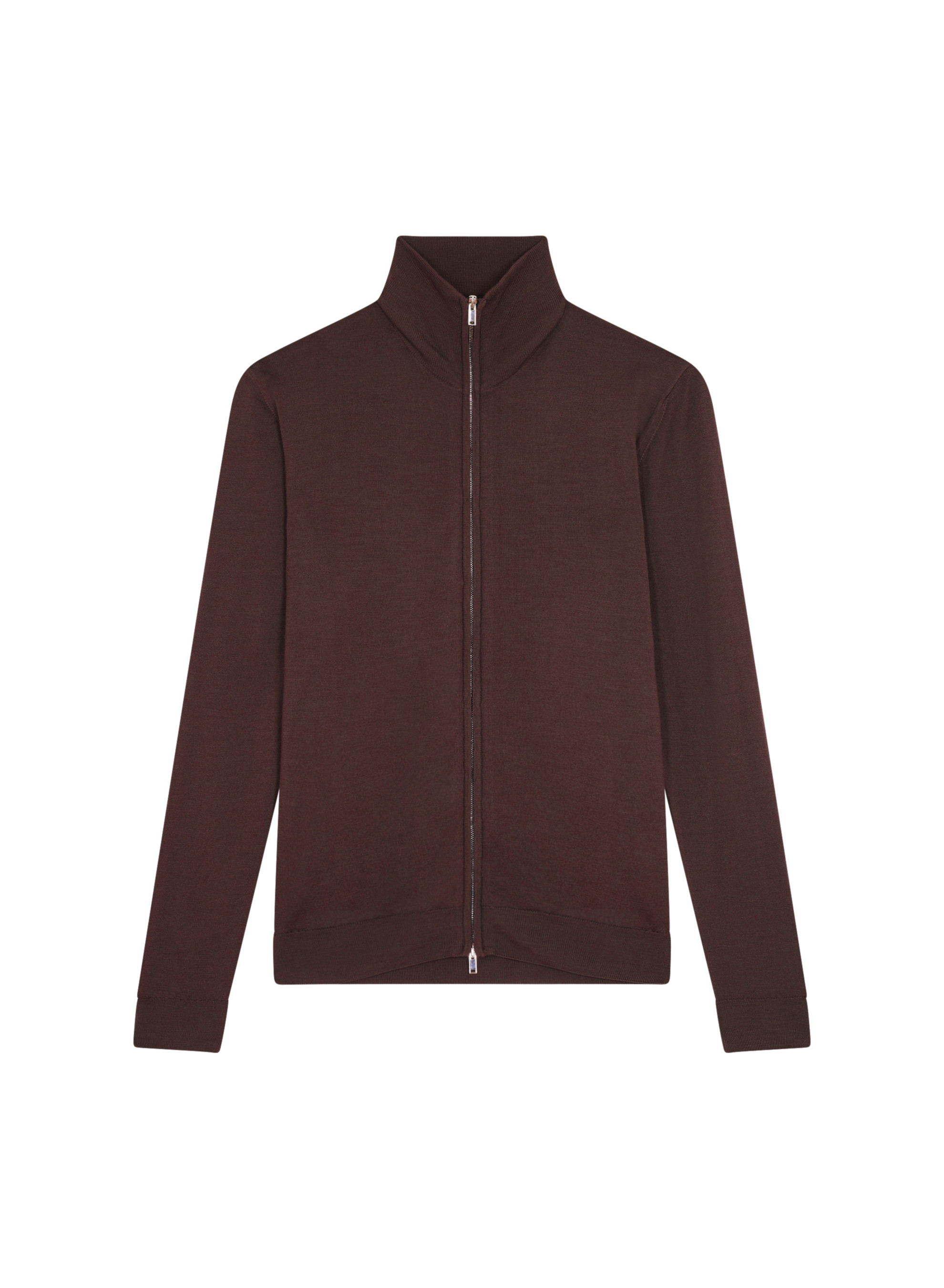 Zipped vest with logo in merino wool - Estian