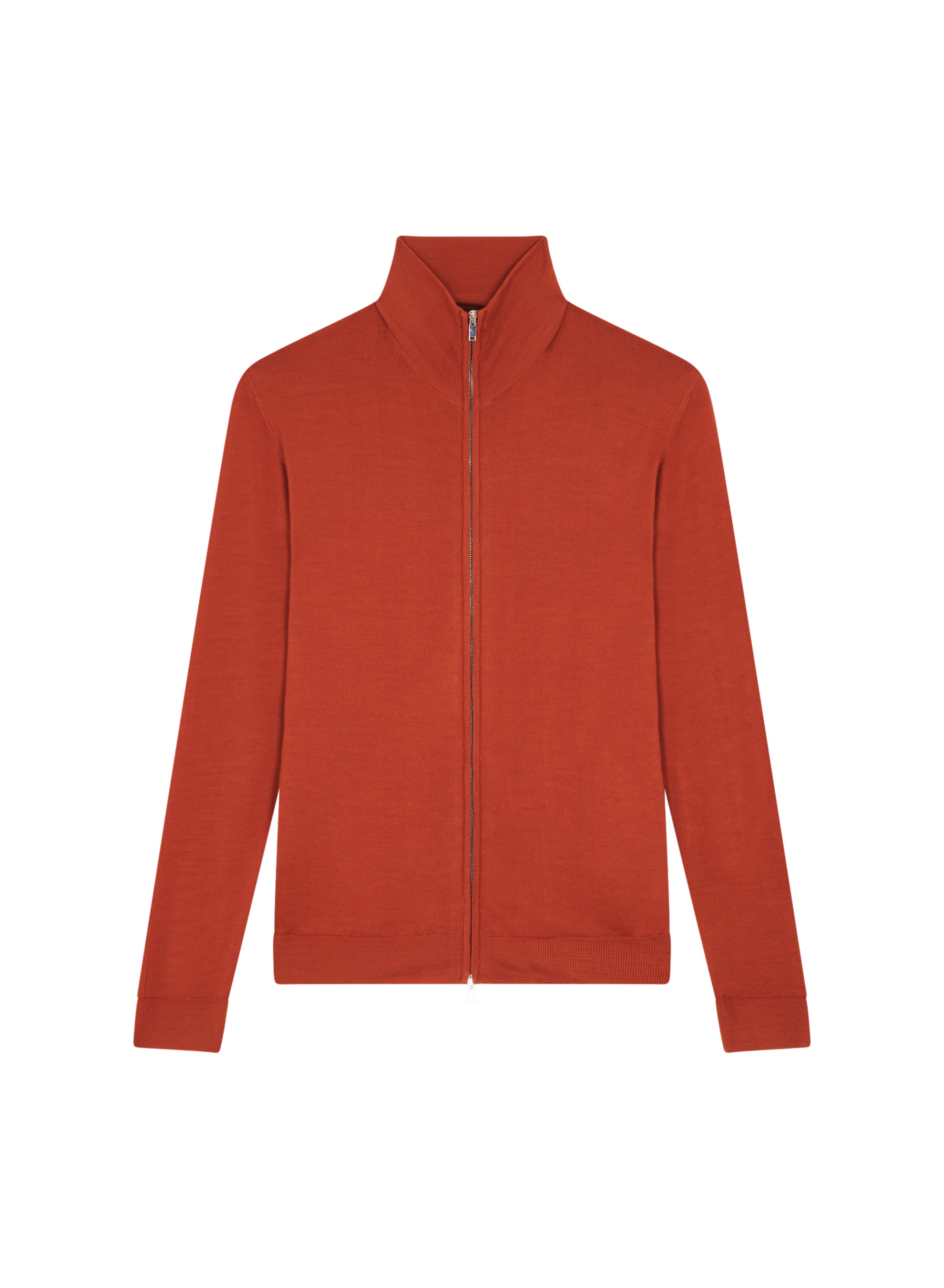 Zipped vest with logo in merino wool - Estian