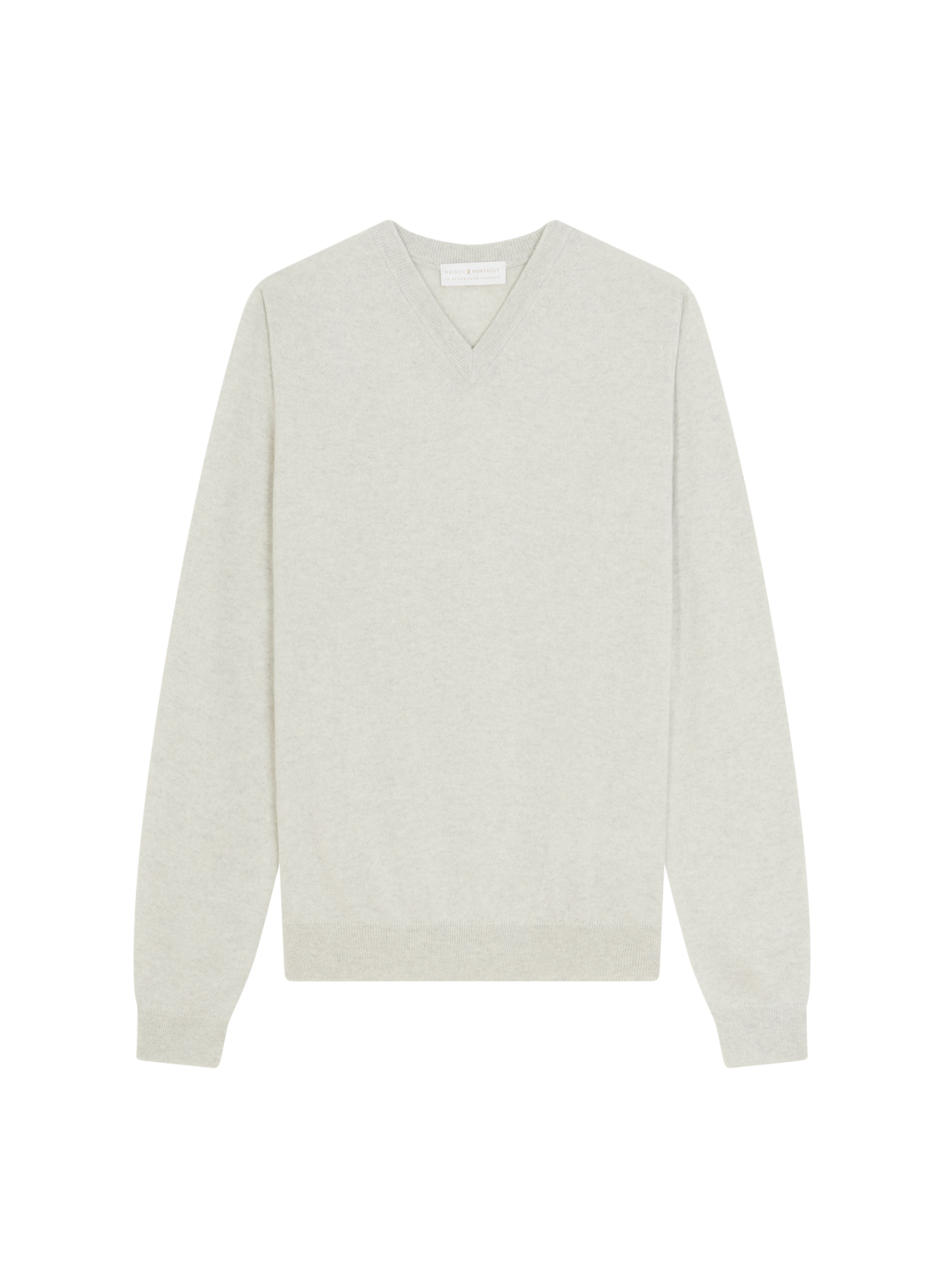 Pull col V en cachemire - Evann 7852 celadon - 94 Vert amande