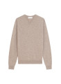 Pull col V en cachemire - Evann 7852 celadon - 94 Vert amande