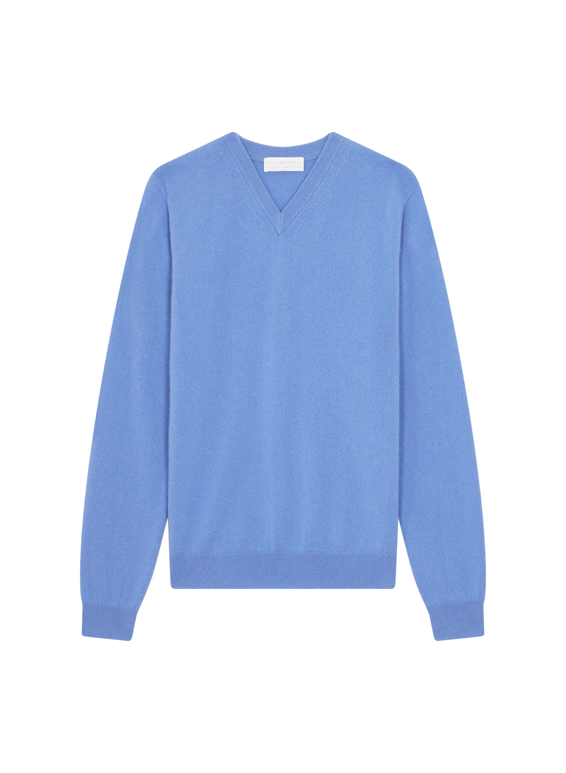 Pull col V en cachemire - Evann 7852 celadon - 94 Vert amande