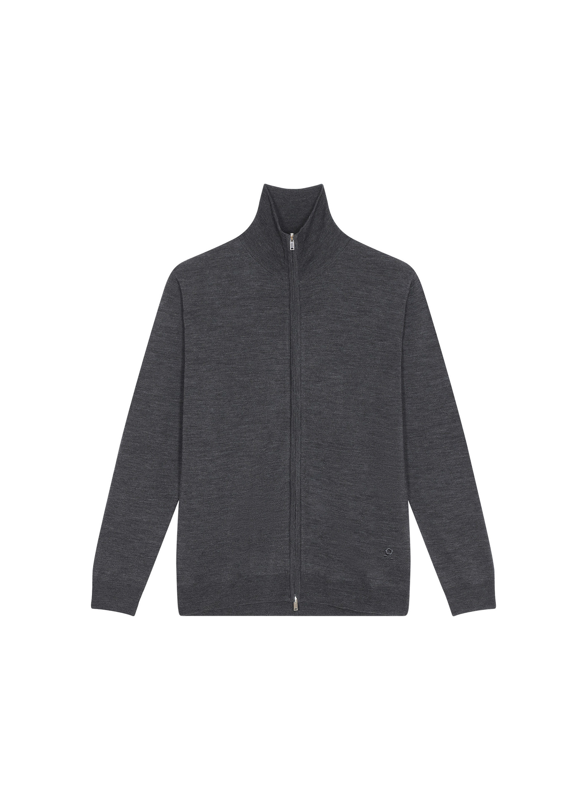 Gilet zippé avec logo en laine mérinos - Estian 7870 ecureuil - 92 Rouille