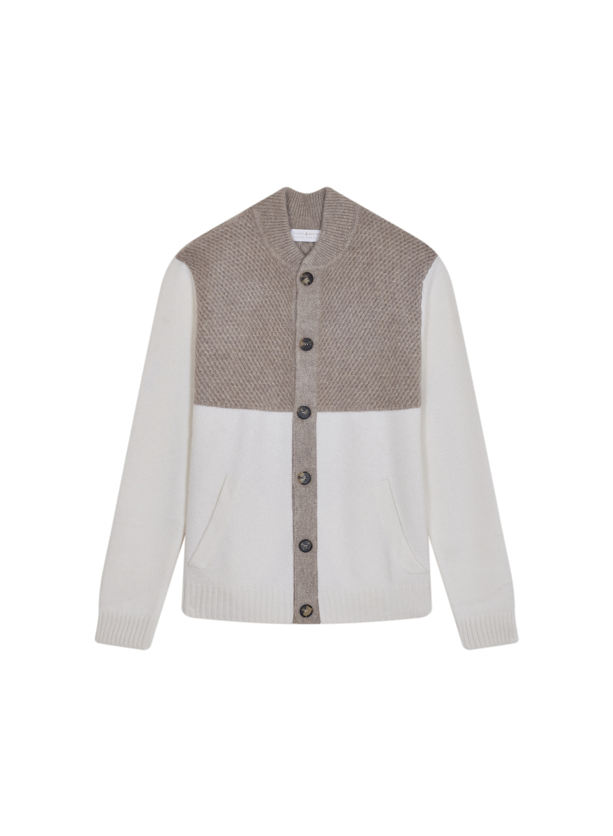 4-ply cashmere buttoned jacket with pockets - Farell