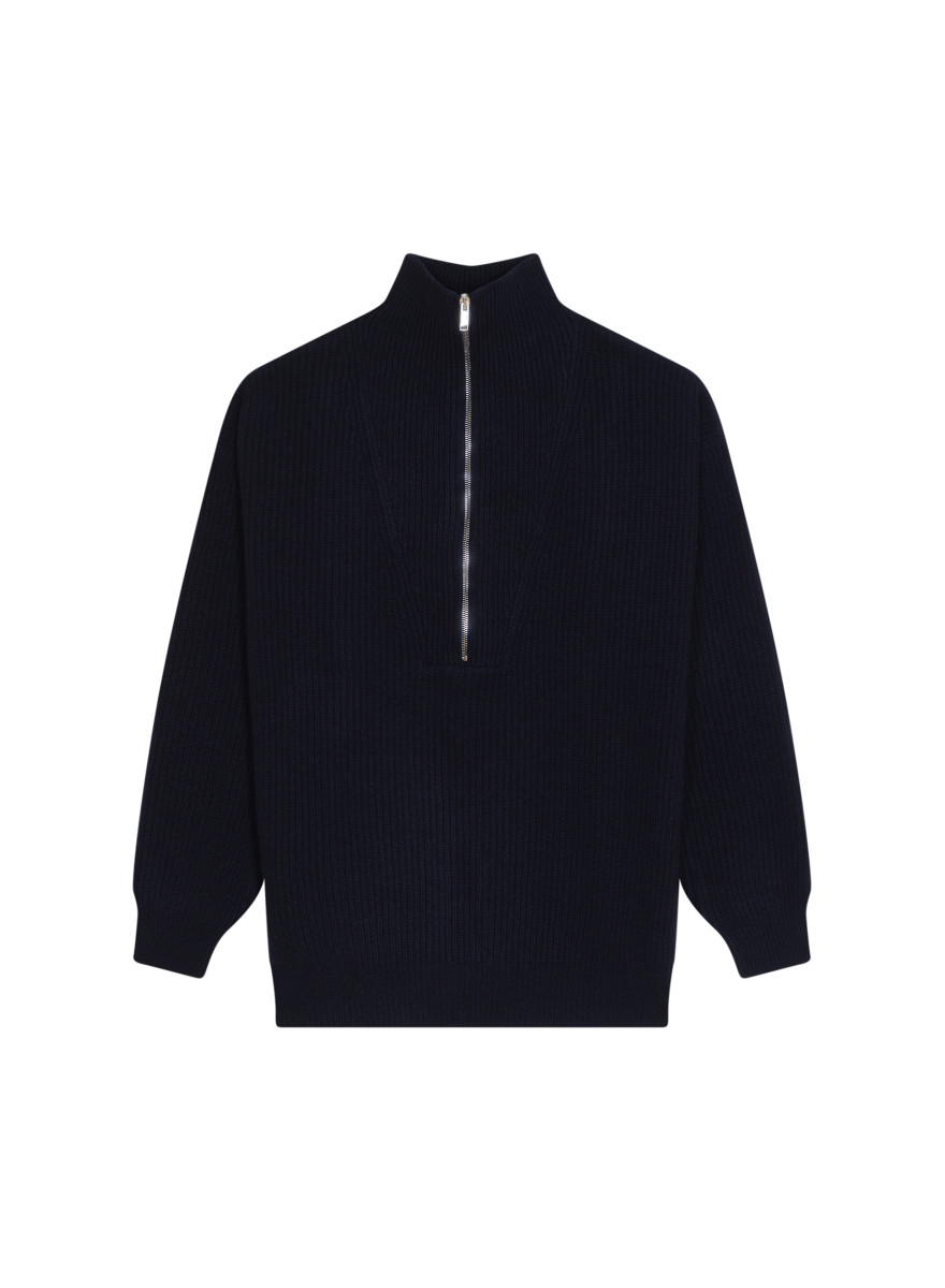 Suéter de gola redonda com mistura de caxemira - French