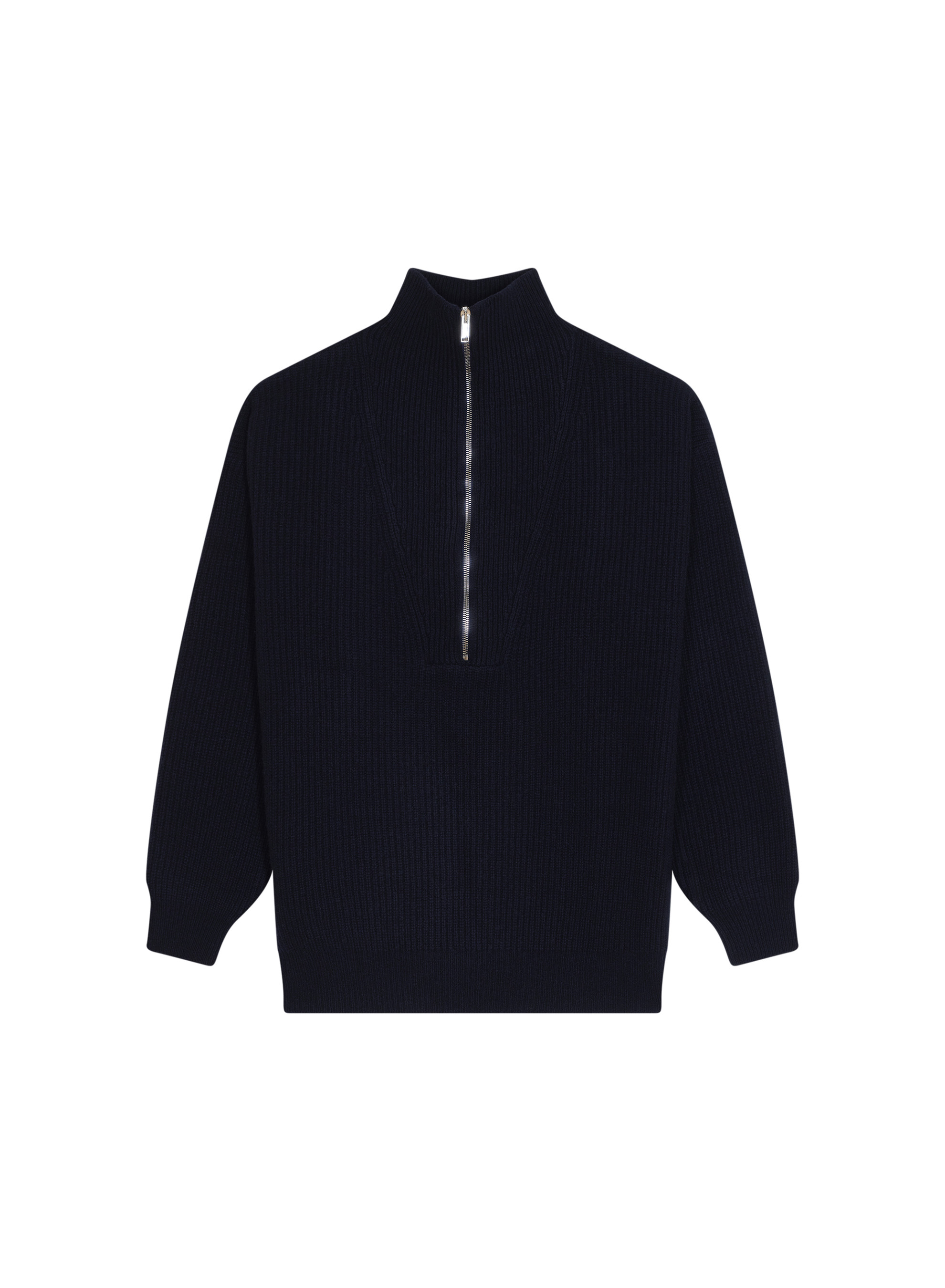 Recycled Wool and Cashmere Beaded Trucker Neck Sweater - English