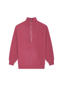 Recycled Wool and Cashmere Beaded Trucker Neck Sweater - English