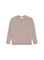 Pull ample boutonné à col rond en cachemire - Acene 7860 soleil - 89 Moutarde