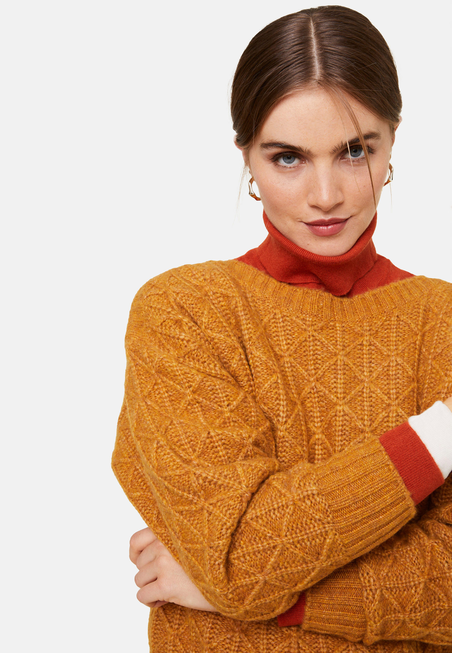 Loose-fit sweater with dots in cocoon wool - Gassia