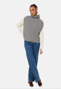 Pull col montant sans manches en cachemire et laine recyclés