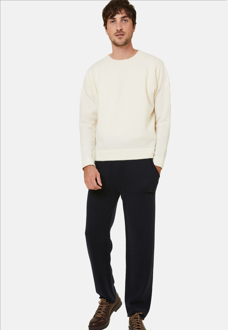 Calças de lã e caxemira com bolsos - Fabri