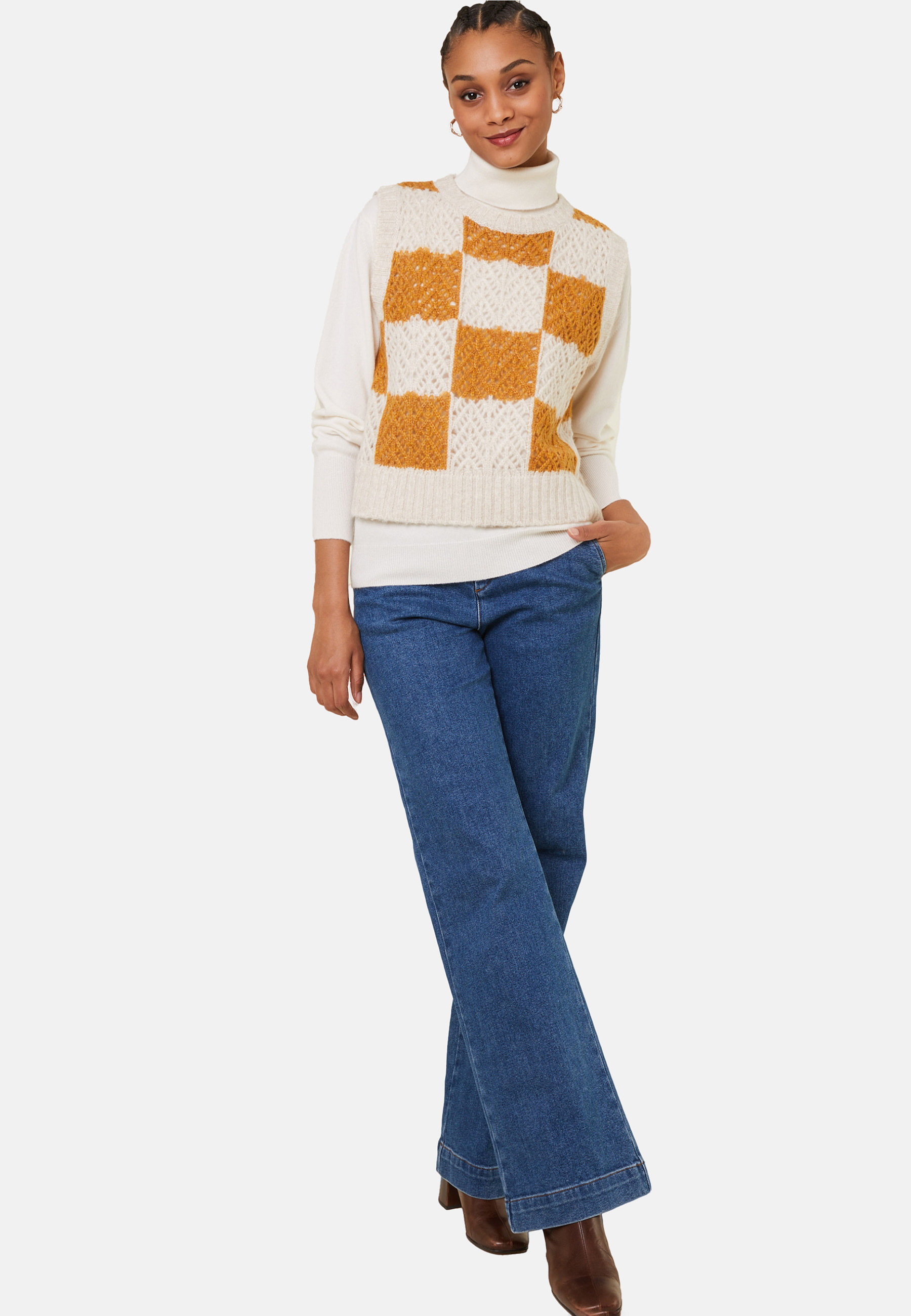 Openwork sleeveless wool cocoon sweater - Geva