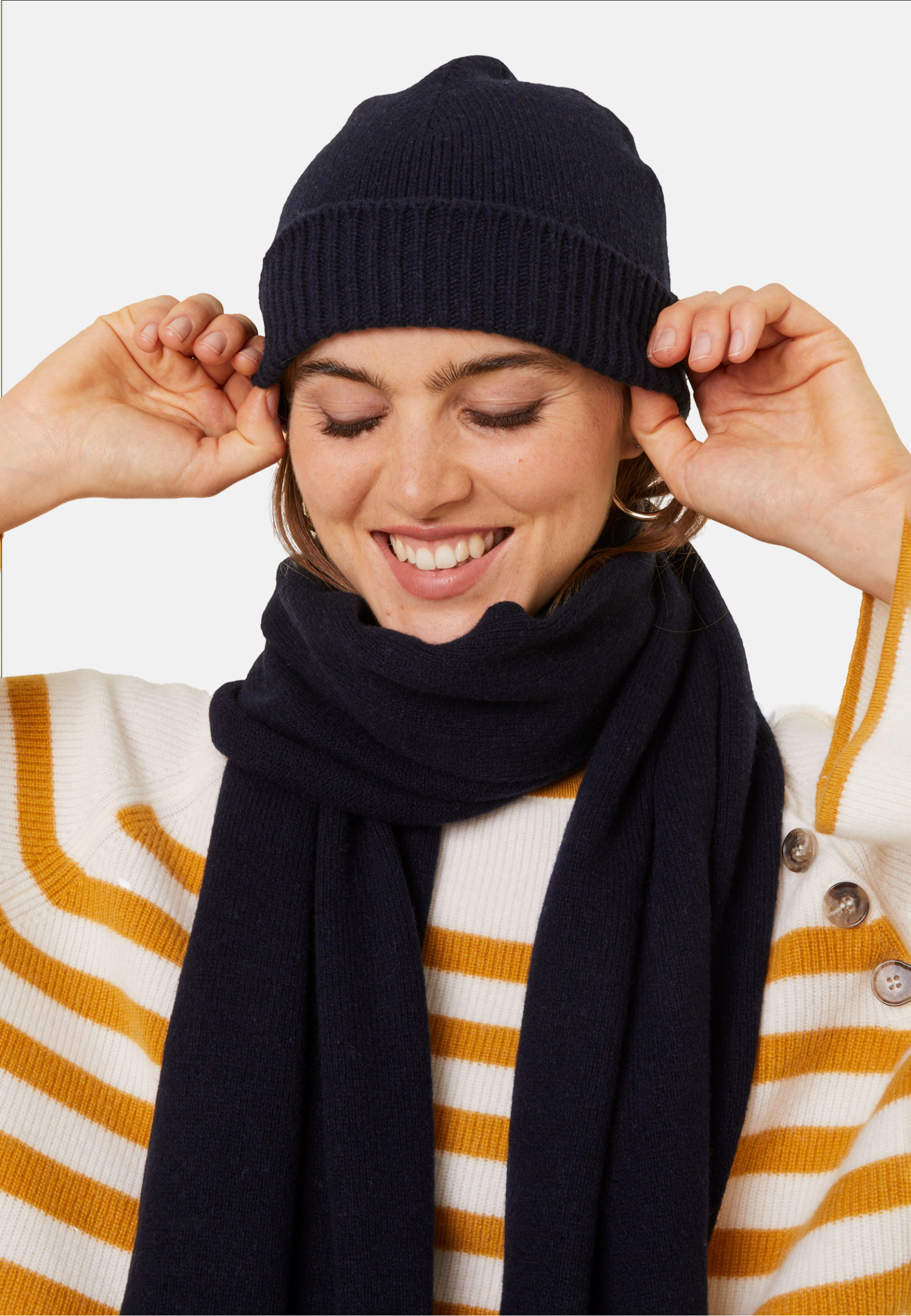 Bonnet unisexe en cachemire et laine recyclés - Gad
