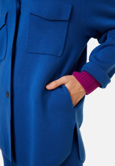 Veste boutonnée avec poches en laine mérinos - Giselle