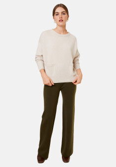 Merino wool pocket pants - Gaetane