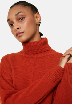 Turtleneck sweater with cashmere slits - Adena