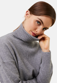 Turtleneck sweater with cashmere slits - Adena