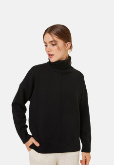 Turtleneck sweater with cashmere slits - Adena