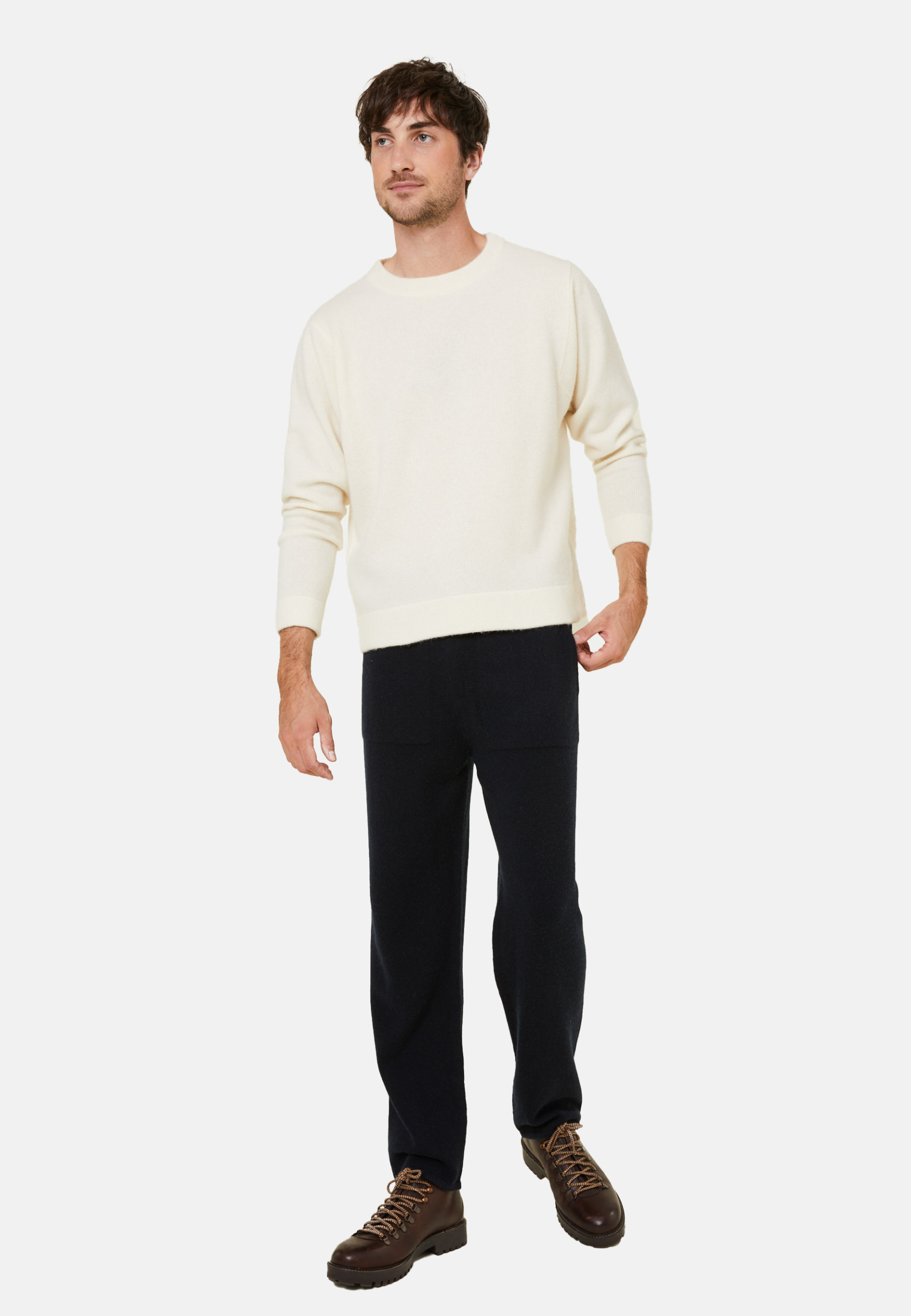 Pull col rond en laine et cachemire - Fado