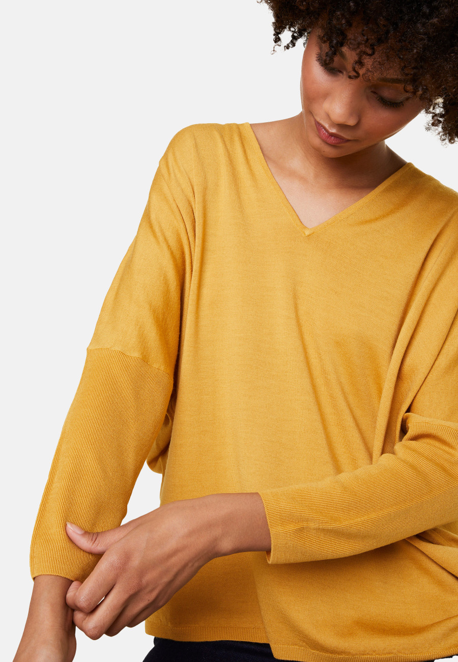 Merino wool bat sleeves sweater - Boxe
