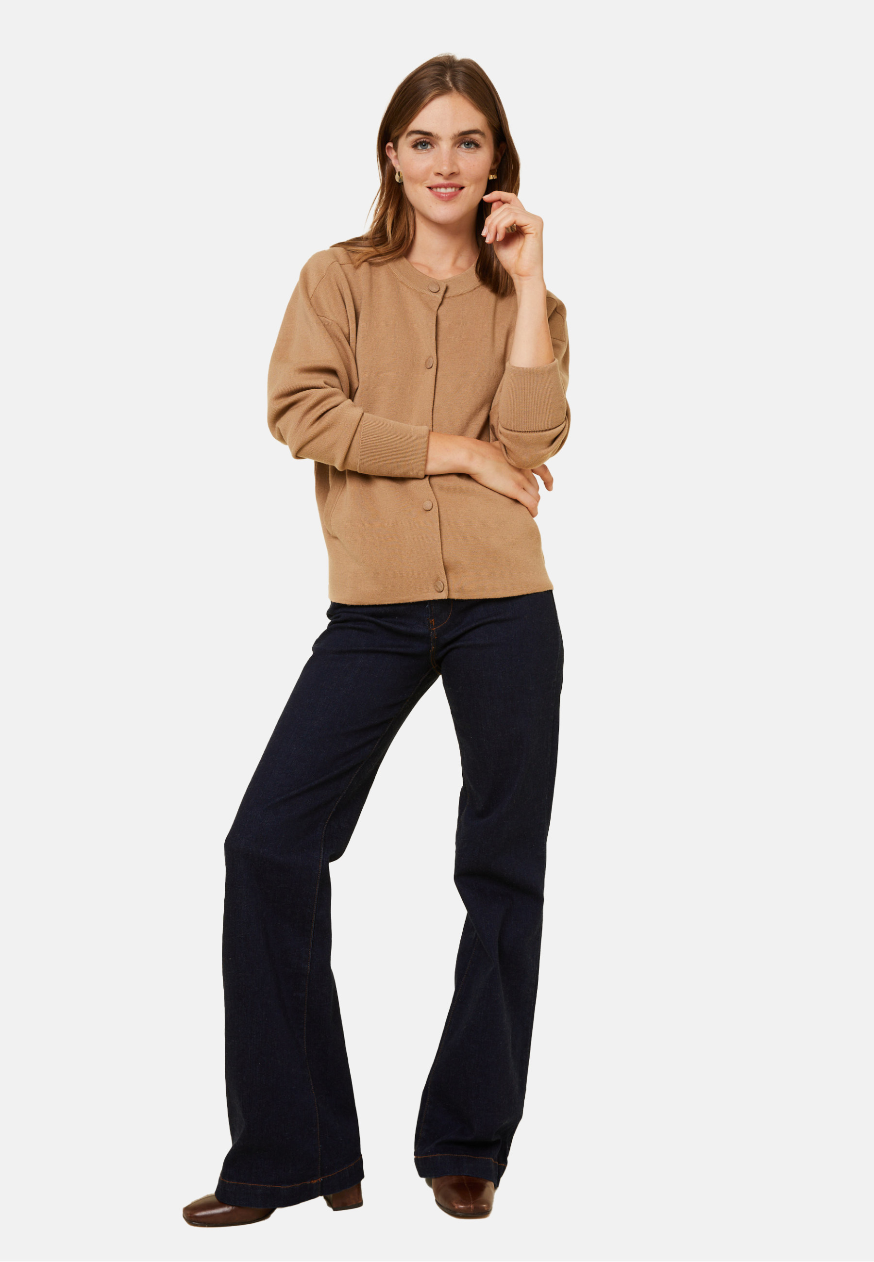 Buttoned jacket with pockets in merino wool - Gaspard