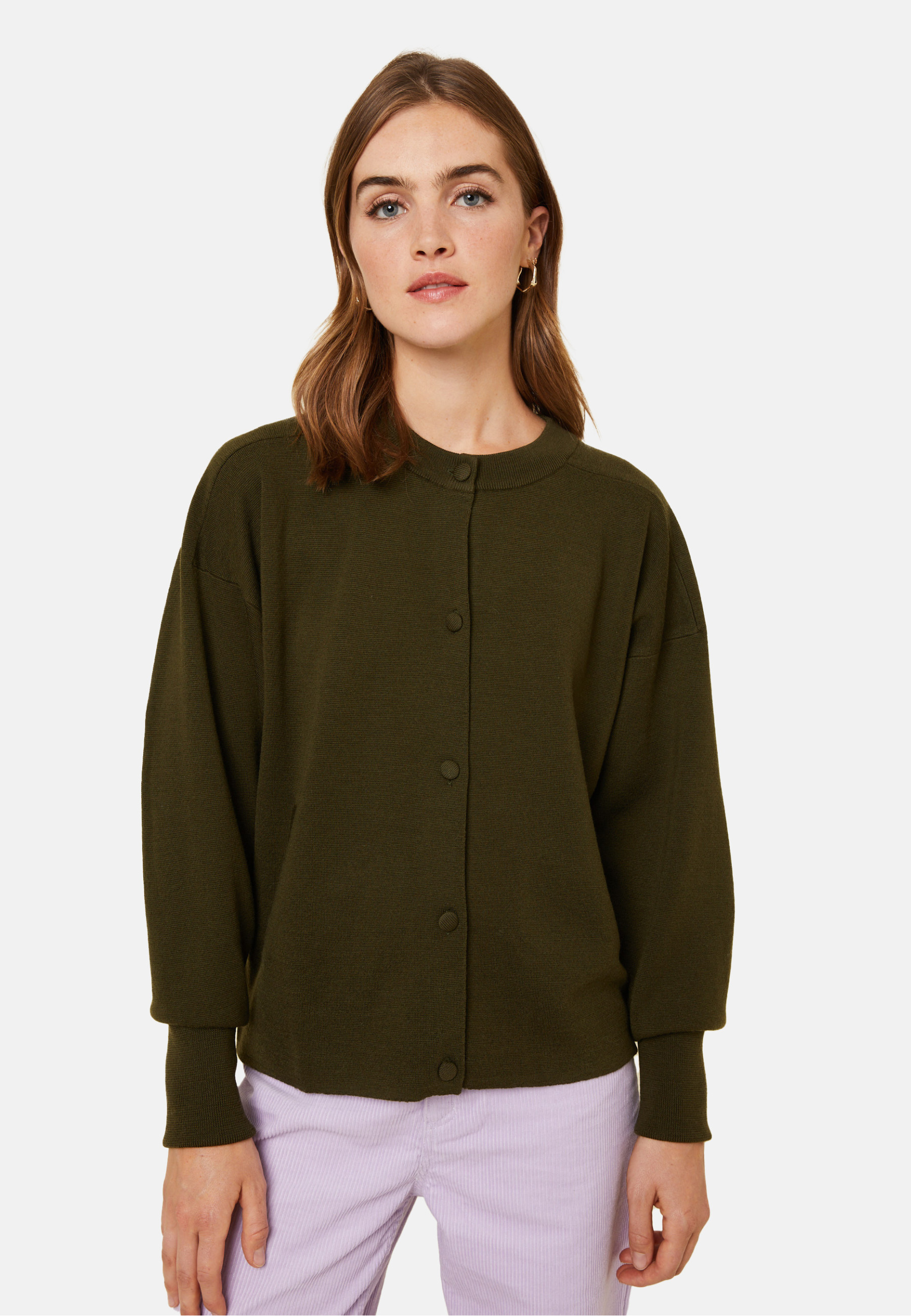 Veste boutonnée à poches en laine mérinos - Gaspard
