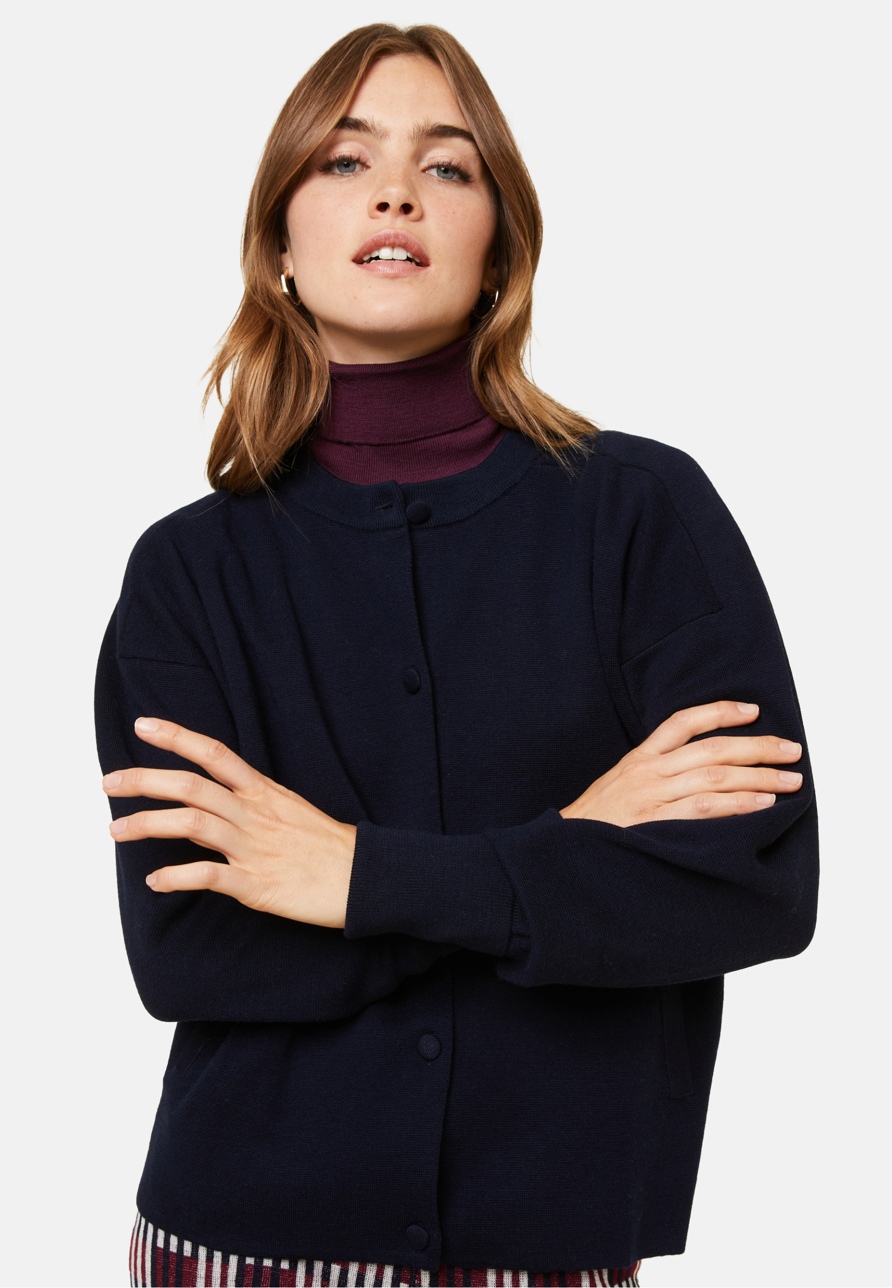 Veste boutonnée à poches en laine mérinos - Gaspard