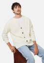 Gilet ample boutoné avec logo en laine mérinos - Frederic