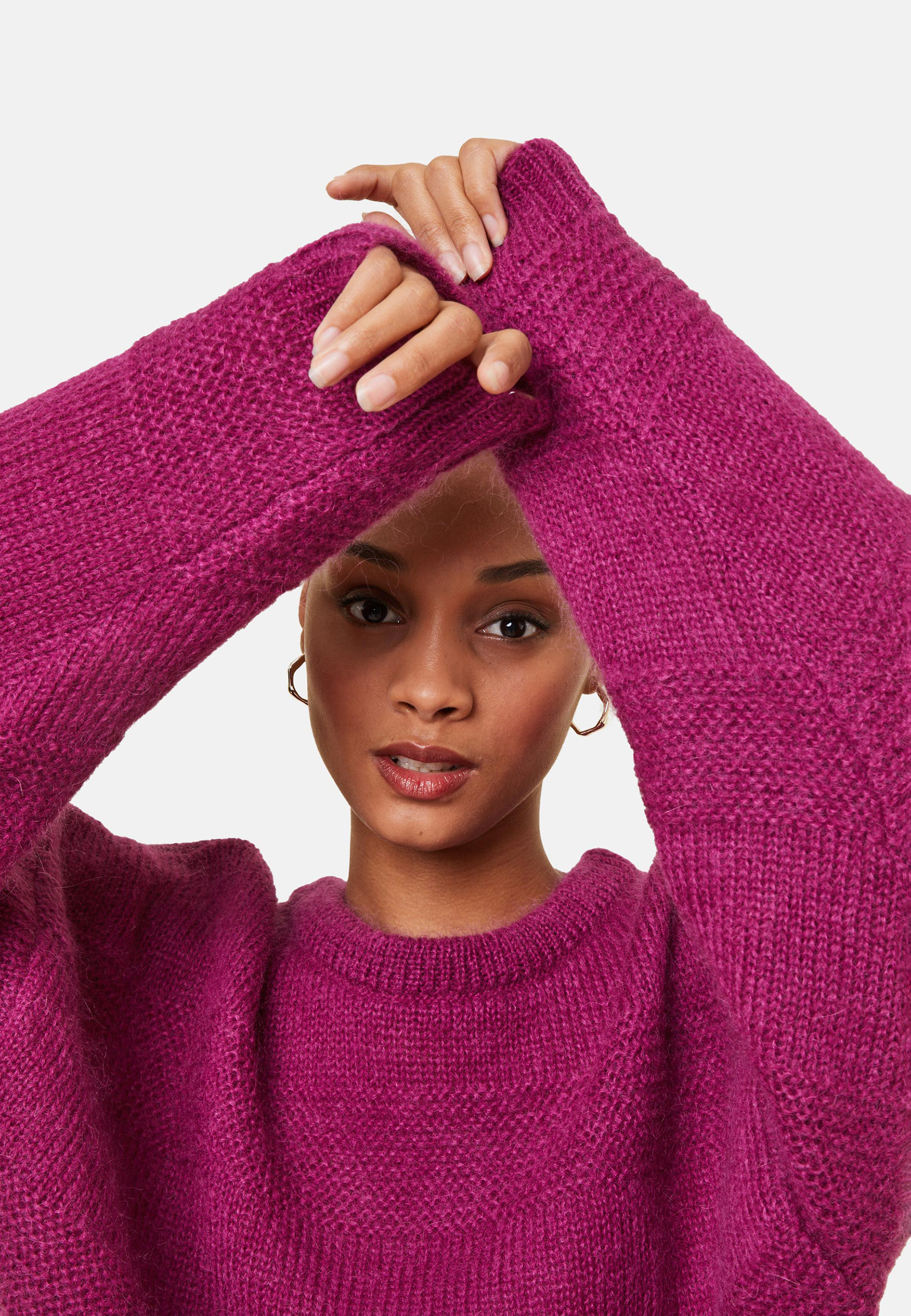 Pull ample bicolore en mohair - Gaby