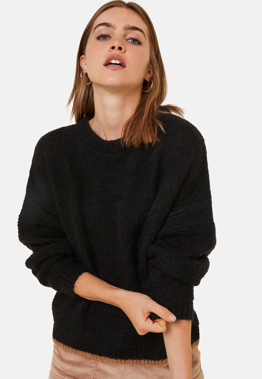 Suéter solto de mohair bicolor - Gaby