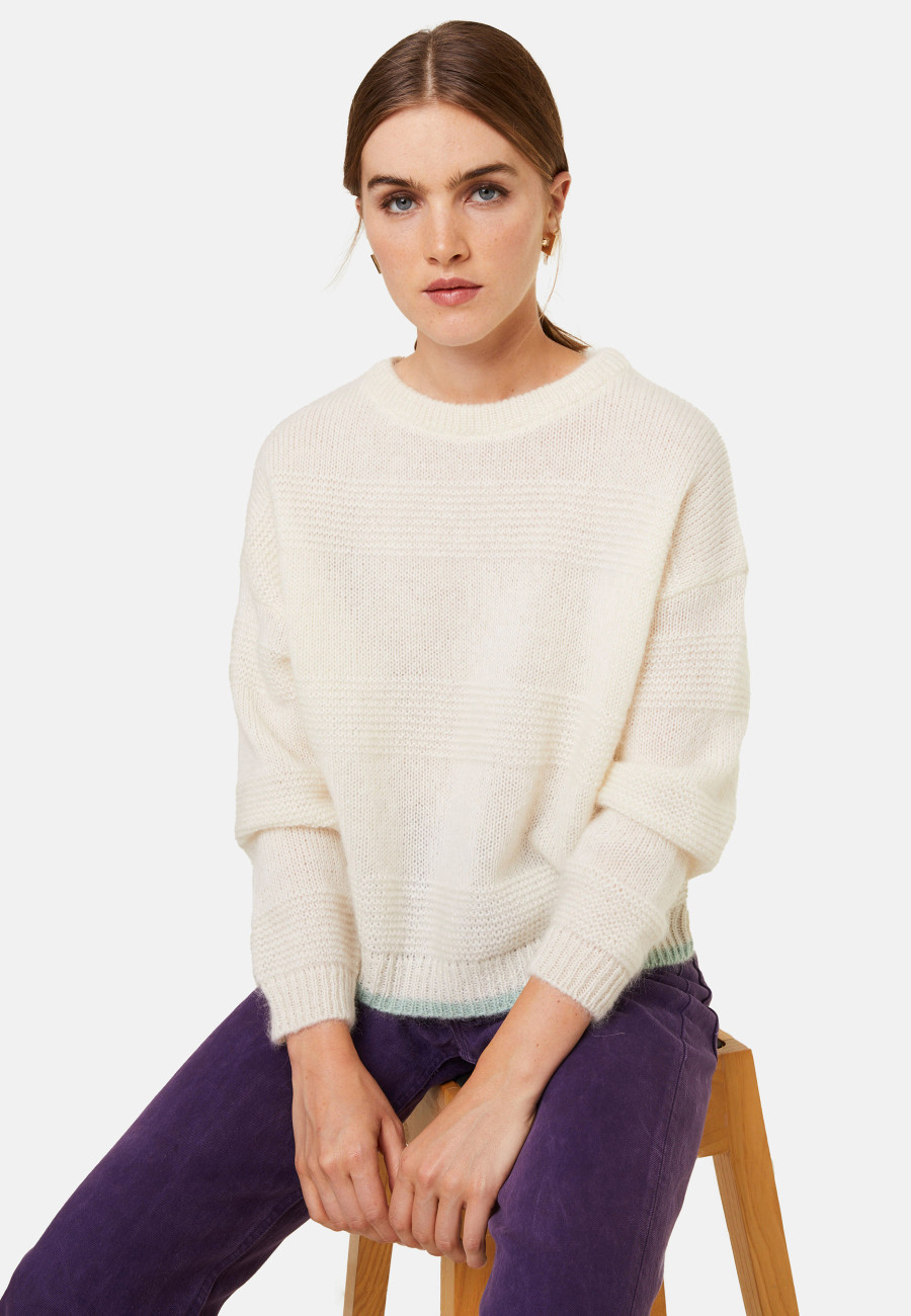 Loose two-tone mohair sweater - Gaby