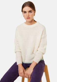 Pull ample bicolore en mohair - Gaby