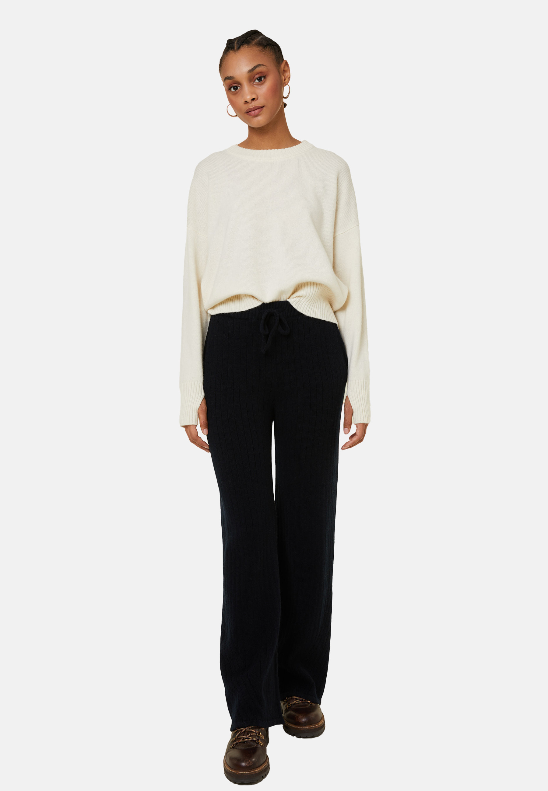 Pantalon fluide en laine et cachemire - Galya