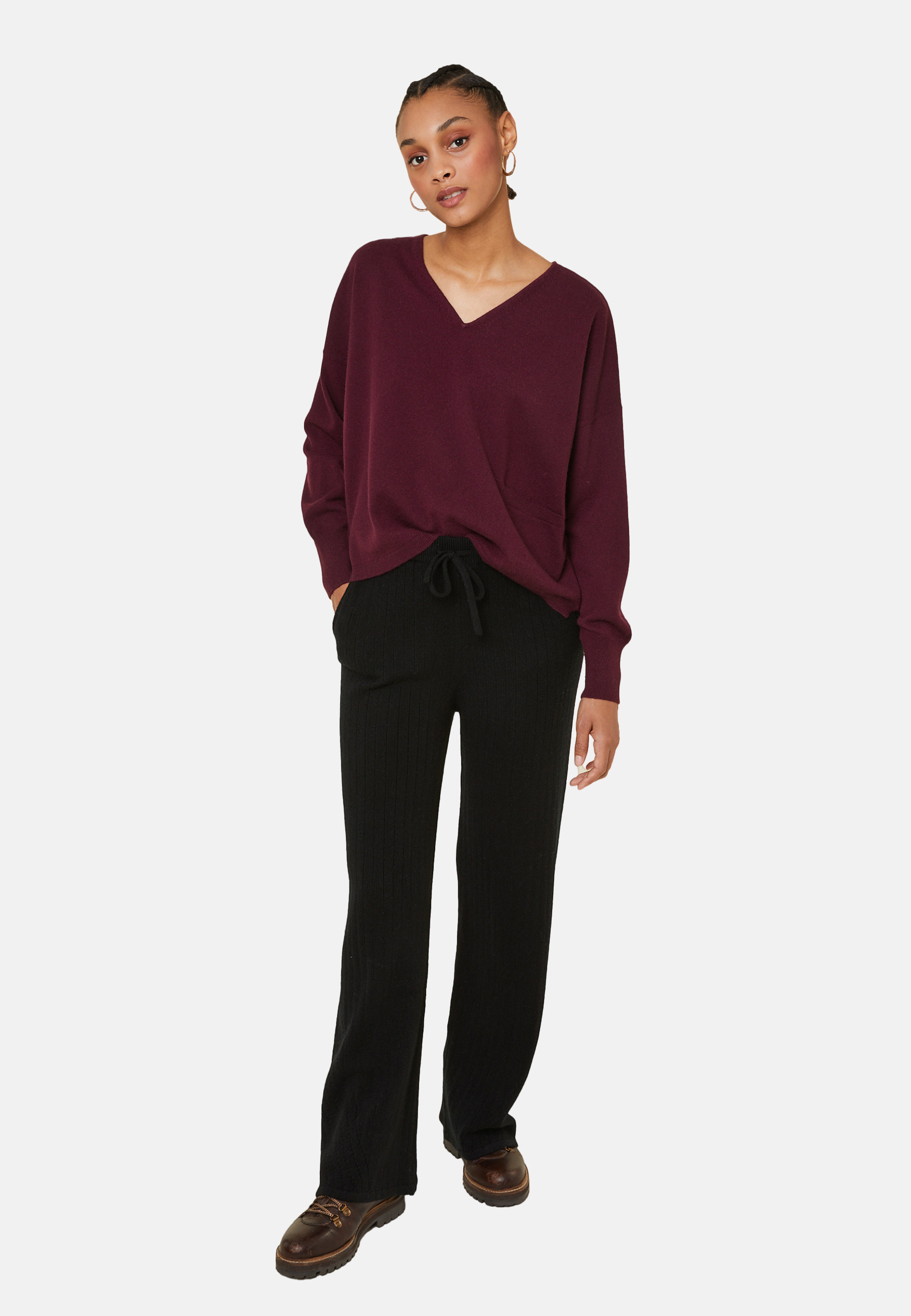 Pantalon fluide en laine et cachemire - Galya